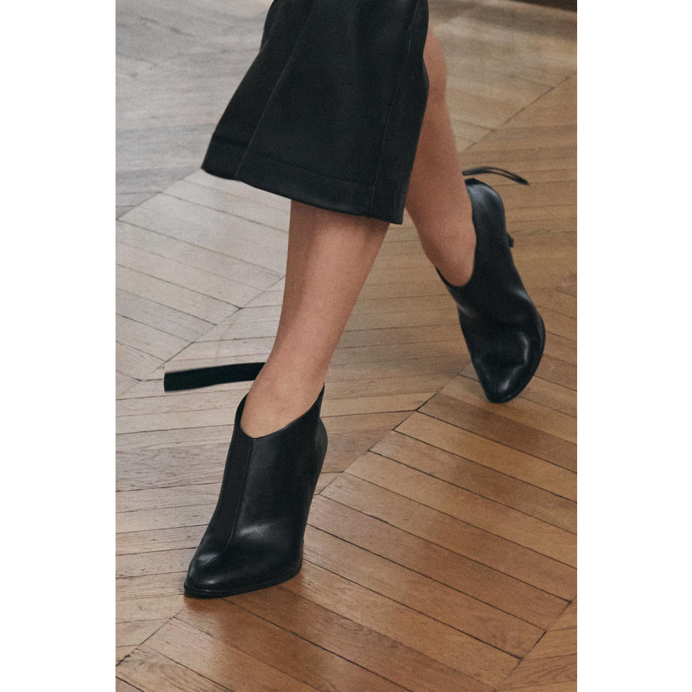 Pull Tab High-Heel Ankle Boots Size 40 EU 9 US